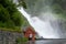 Latefoss waterfall in Norway