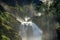 Latefossen Waterfall Odda Norway. Latefoss is a powerful, twin waterfall