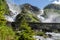 Latefossen waterfall showing the wild nature of Norway