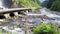 Latefossen Waterfall, the twin waterfall in Norway.