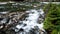 Latefossen Waterfall, the twin waterfall in Norway.