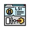 latent semantic indexing lsi seo color icon vector illustration