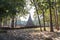 Laterite Stupa Amid Trees at Wat Pra Khaeo Kamphaeng Phet Province, Thailand