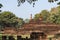 Laterite Stupa Foundation with Buddha Statues at Wat Pra Khaeo Kamphaeng Phet Province, Thailand
