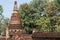 Laterite Stupa at Wat Pra Khaeo Kamphaeng Phet Province, Thailand