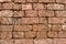 A laterite wall made of blocks