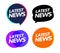 Latest news badge announcement. News speech bubble journalism information concept