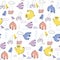 Latest Trendy Bird Watch Seamless Pattern Vector