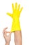 Latex Glove For Cleaning on hand