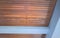 Lath ceiling, damaged wood from termite, blue concrete beams, wood