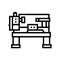 lathe machine line icon vector illustration