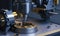 Lathes produce steel parts for automotive