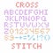 The Latin alphabet. Large English letters. Cross-stitch.
