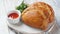 Latin American fried empanadas with tomato sauce. Argentinian Empanada is a pastry turnover filled with a variety of savory