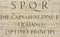 Latin inscription of Roman Emperor Trajan
