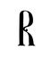 Latin letter R. Vector. Logo for the company. Icon for the site. Separate letter from the alphabet. Gothic neo-Russian ancient sty