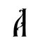 Latin letter A. Vector. Logo for the company. Icon for the site. Separate letter from the alphabet. Gothic neo-Russian ancient sty