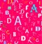 Latin letters seamless pattern