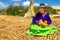 Latin woman in national clothes. Peru. s. america