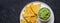 Latinamerican food Guacamole With Corn Chips Nachos on black background. Banner format