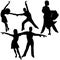 Latino Dance Silhouettes