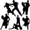 Latino Dance Silhouettes