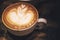 Latte art, perfect and beautiful milk bubble coffee