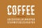 Latte art style font design, milk coffee foam art