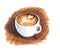 Latte art vintage sketch