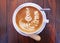 Latte Coffee art Rosetta