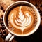 latte , italian style milk coffee hot beverage drink