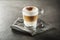 Latte macchiato coffee