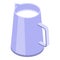 Latte milk pot icon, isometric style