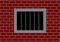 Latticed prison window