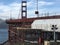 The latticework, the underworking of the Golden Gate Bridge, 4.