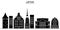 Latvia architecture vector city skyline, travel cityscape with landmarks, buildings, isolated sights on background