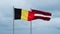 Latvia and Belgium flag