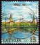LATVIA - CIRCA 2001: A stamp printed in Latvia from the `800th Anniversary of Riga` issue shows Riga, 21st century, circa 2001.