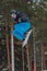 Latvia, city Cesis, Winter, Snowboard championship, snowboarder, race. 2011