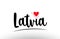 Latvia country text typography logo icon design