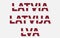 Latvia flag letters, vector illustration