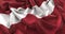 Latvia Flag Ruffled Beautifully Waving Macro Close-Up Shot