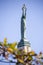 Latvia: Freedom Monument of Riga in fall autumn