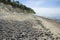 Latvia, Kurzeme. Beach and steep coast of the Baltic Sea.