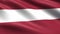 Latvia Looping Flag 4K, with waving fabric texture