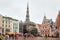 Latvia. Town Hall Square in the Old Town of Riga. Christmas in Riga. January 01, 2018