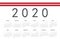 Latvian 2020 year vector calendar