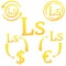 Latvian Lat currency symbol icon of Latvia
