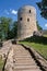 Latvian tourist landmark attraction - tower and ruins of the Cesis medieval castle in Cesis town, Latvia