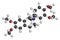 Laudanosine papaver alkaloid molecule. 3D rendering. Atoms are represented as spheres with conventional color coding: hydrogen (